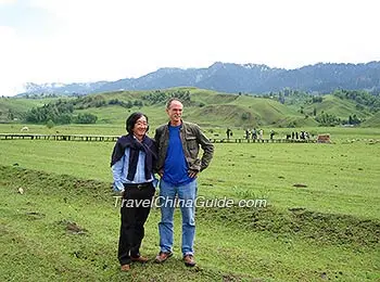 Tourists to Nalati Grassland, Yili, Xinjiang