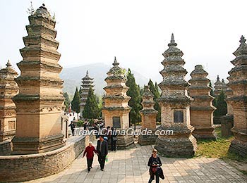 The pagoda forest in Shaolin Temple