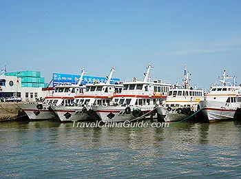 Ships in a port of Weihai, Shandong