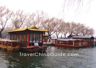 cruise boat on lake