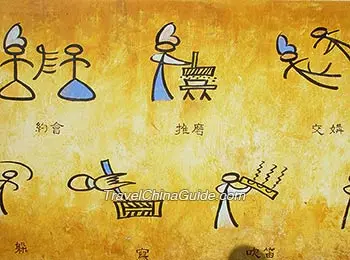 Dongba Characters of Naxi Minority