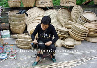 making bamboo basket