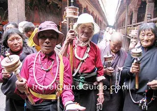 Tibetan people believe in Buddhism 