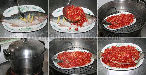 Steam the Fish with Chopped Red Chili