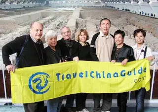 Tour group in Terracotta Warrior Musuem