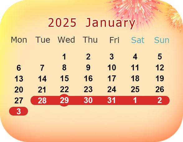 2022 cina tahun tarikh baru Tarikh Cuti