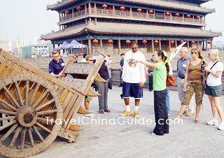 Our Guide and Guests on Xi'an City Wall