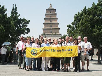 Our Tour Group in front of Big Wild Goose Pagoda 