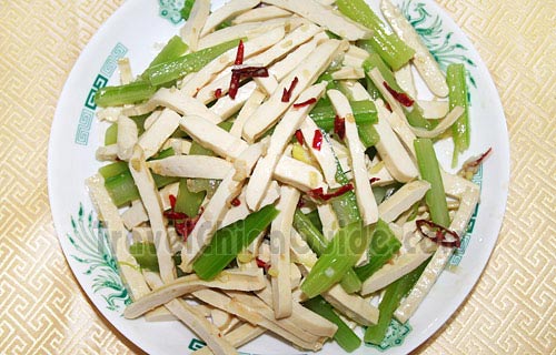 Cold Celery and Dry Bean Curd Completed