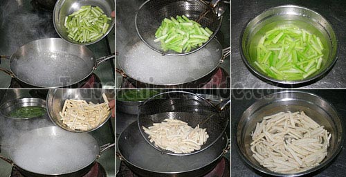 Boil Celery and Dry Bean Curd Shreds