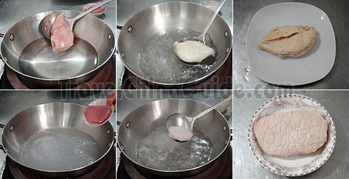 Boil the Lean Pork and Chicken Breast
