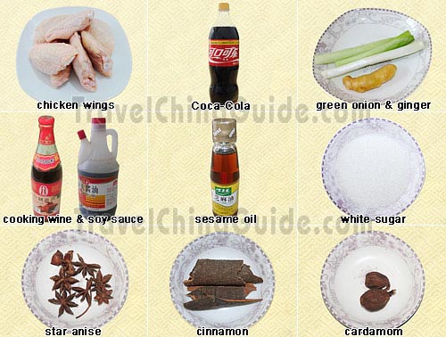 Ingredients of Cola Chicken Wings