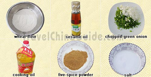 Ingredients of Green Onion Pancake