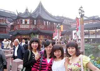 Our staff outside Yuyuan Garden, Shanghai