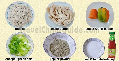 Ingredietns of Stir-fried Shaanxi Pasta