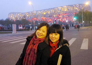 Our Staff at the National Stadium (Bird's Nest)