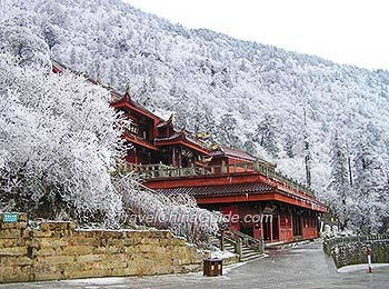 Mt.Emei covered by snow in Winter