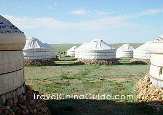 Luxury tents on Gegentala Grassland