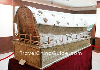 Wooden Colored Coffin in Hetian Museum