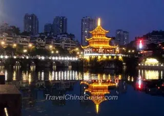 Enchanting Night Scene of Jiaxiu Tower