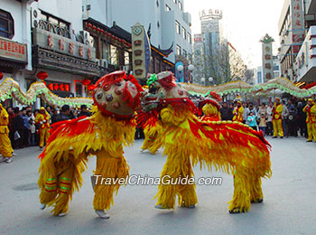 Lion Dance Show during Chinese New Year