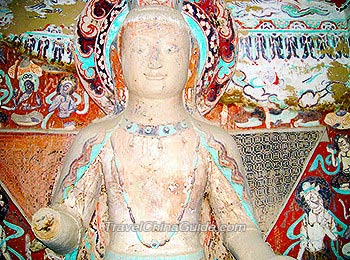 Buddha Statue in Mogao Caves 