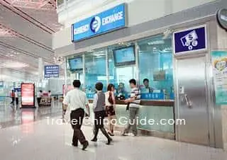 Currency Exchange in Beijing International Airport