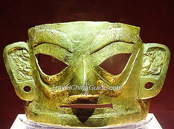 Gold Mask displayed in Sanxingdui Museum