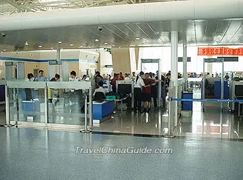 Security check at an airport in China