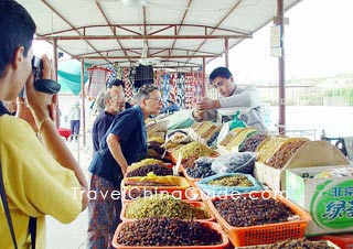 Turpan Raisins sold in the bazaar