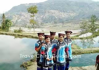 Girls of Hani Nationality, Yuanyang, Yunnan