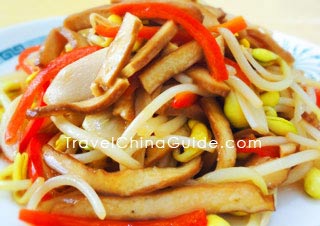 Stir-fried Bean Sprouts with Dried Tofu