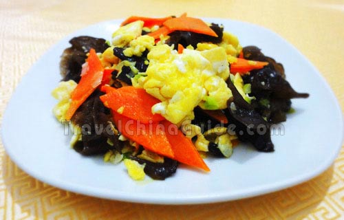 Fried Egg with Black Fungus Completed