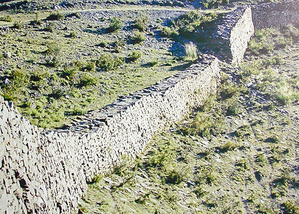 Great Wall of Qin Dynasty on Yinshan Mountain, Guyang County, Inner Mongolia 