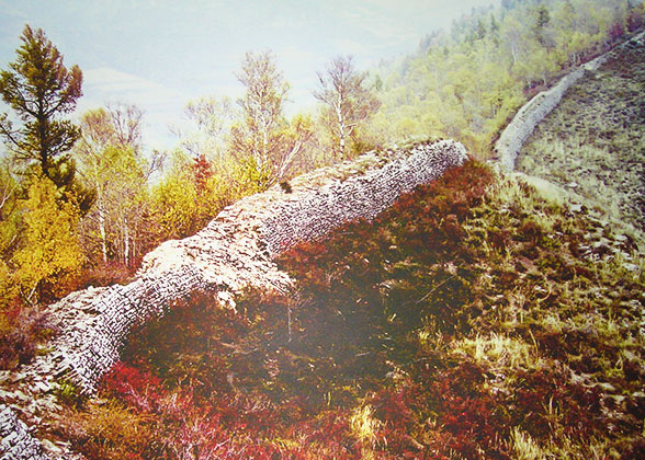 Ruins of Song Great Wall in Kelan County, Shanxi