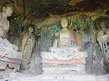 Buddha statues in Maiji Mountain, carved in Sui Dynasty