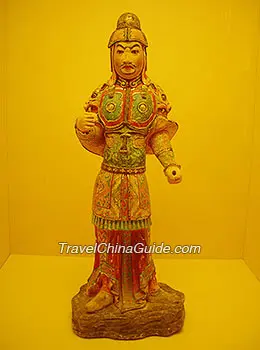 Pottery Figure of a Military Official, Tang Dynasty