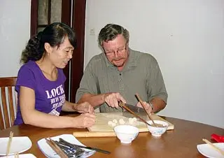 Christopher Making Dumplings