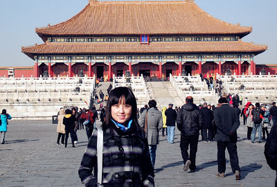 Abbey Cheng in the Forbbidden City Beijing