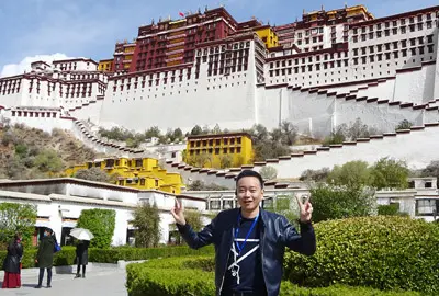 Duncan at Potala Palace, Lhasa