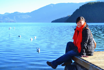 Kina Lu at Lugu Lake, Lijiang