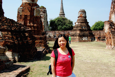 Lucy Shi in Ayutthaya, Thailand