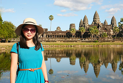 Sophie Yang in Angkor Wat, Cambodia