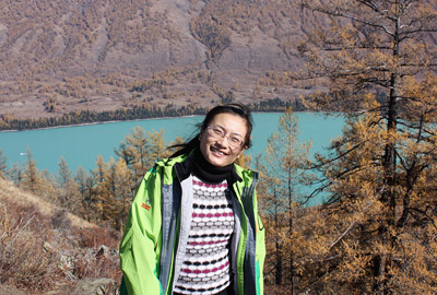 Vicky Dong in Kanas Reserve, Xinjiang