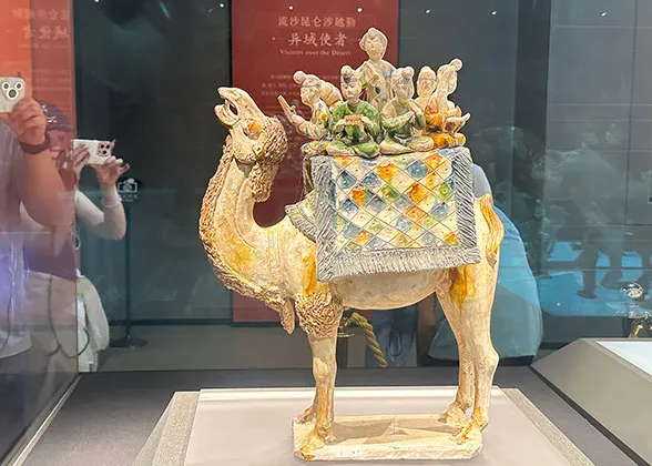 Tri-Color Camel Carrying a Musical Band