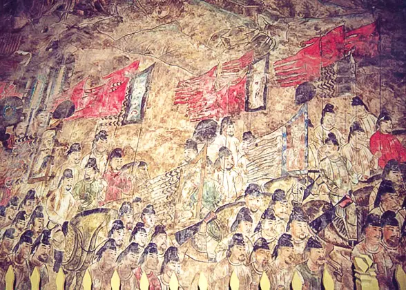 Mural of Watchtowers and A Procession of Honor Guards