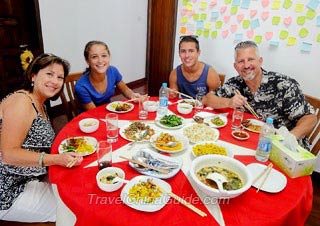 Our Guests at the Dining Table in a Chinese Family