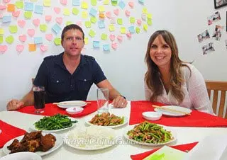 Mr. & Nrs. Genden at the Dining Table of a Chinese Family