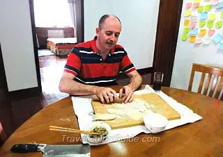 Our Guest Learn to make Dumplings