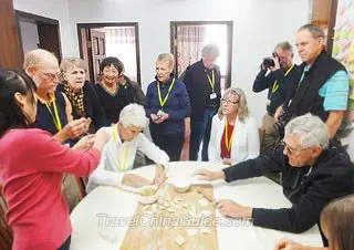 Our Guests Learn to make Dumplings